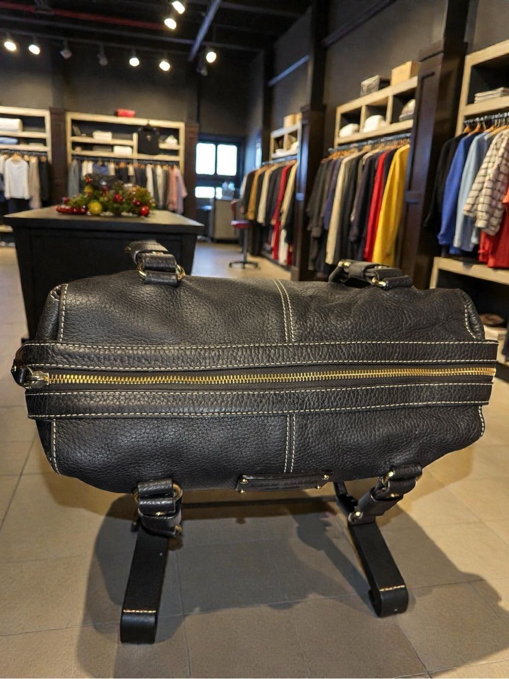Vintage 🖤♠️ Kate Spade Cami Foster Black Pebbled Leather Barrel Bag Y2k - IYKYK🦄 - Picture 8 of 15